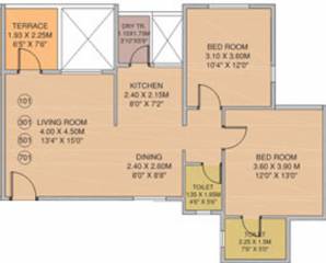 The Verve Residency (2BHK+2T (900 sq ft) 900 sq ft)
