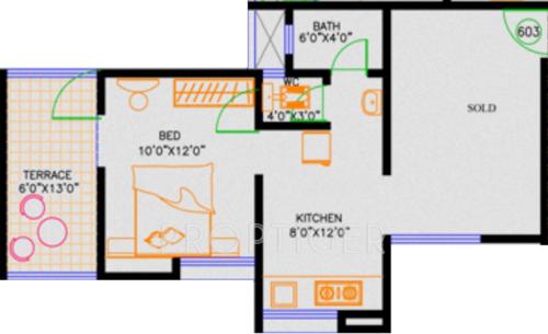 Shree Wakad Centre (1BHK+1T (696 sq ft) 696 sq ft) Shree Wakad Centre (1BHK+1T (696 sq ft) 696 sq ft)