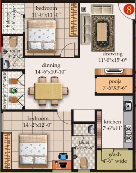 Pujitha Sri Sai Srinivas Enclave (2BHK+2T (1,168 sq ft) Pooja Room 1168 sq ft) Pujitha Sri Sai Srinivas Enclave (2BHK+2T (1,168 sq ft) Pooja Room 1168 sq ft)