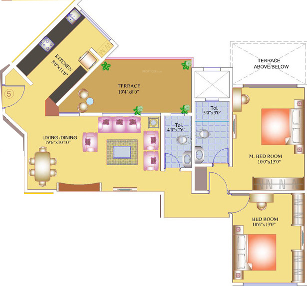 Mind Space Queenstown (2BHK+2T (1,175 sq ft) 1175 sq ft)