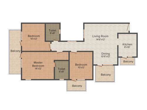 Ansal Heights (3BHK+2T (1,565 sq ft) 1565 sq ft) Ansal Heights (3BHK+2T (1,565 sq ft) 1565 sq ft)