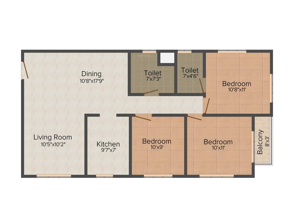 Today Homes Elegancy (3BHK+3T (1,200 sq ft) 1200 sq ft)