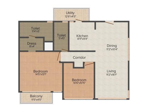 Ireo The Grand Arch (2BHK+2T (1,375 sq ft) 1375 sq ft)