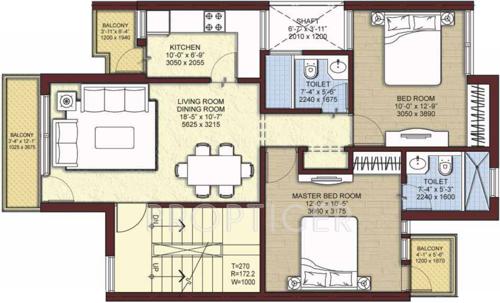 Unitech Woodstock Floors (2BHK+2T (942 sq ft) 942 sq ft)