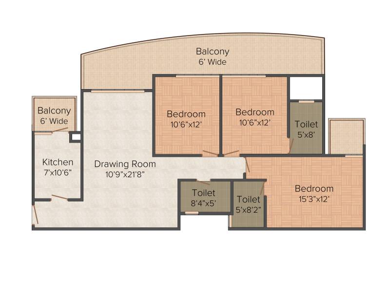 Cosmos Express 99 (3BHK+3T (1,865 sq ft) 1865 sq ft)