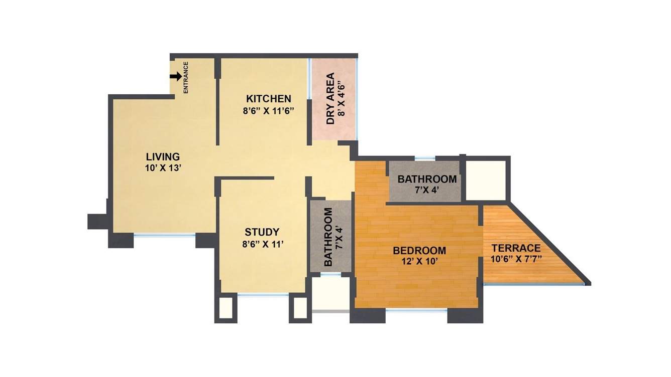 Magnus Manjri Greens Annexe (2BHK+2T (814 sq ft) 814 sq ft)