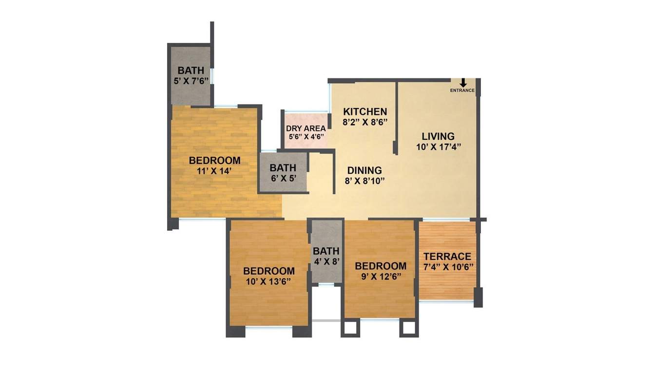 Magnus Manjri Greens Annexe (3BHK+3T (1,331 sq ft) 1331 sq ft)
