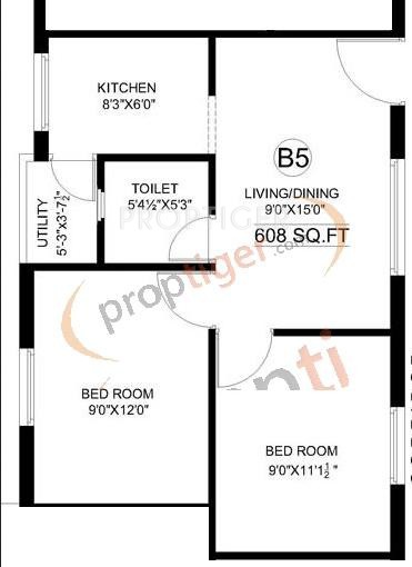 Antony Cedar (2BHK+1T (608 sq ft) 608 sq ft) Antony Cedar (2BHK+1T (608 sq ft) 608 sq ft)