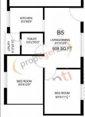 Antony Cedar (2BHK+1T (608 sq ft) 608 sq ft) Antony Cedar (2BHK+1T (608 sq ft) 608 sq ft)