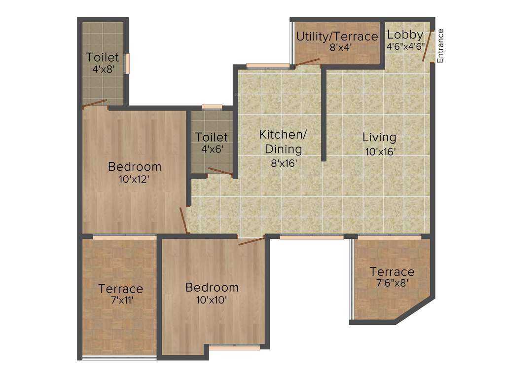 Mittal ArcVista (2BHK+2T (1,000 sq ft) 1000 sq ft)