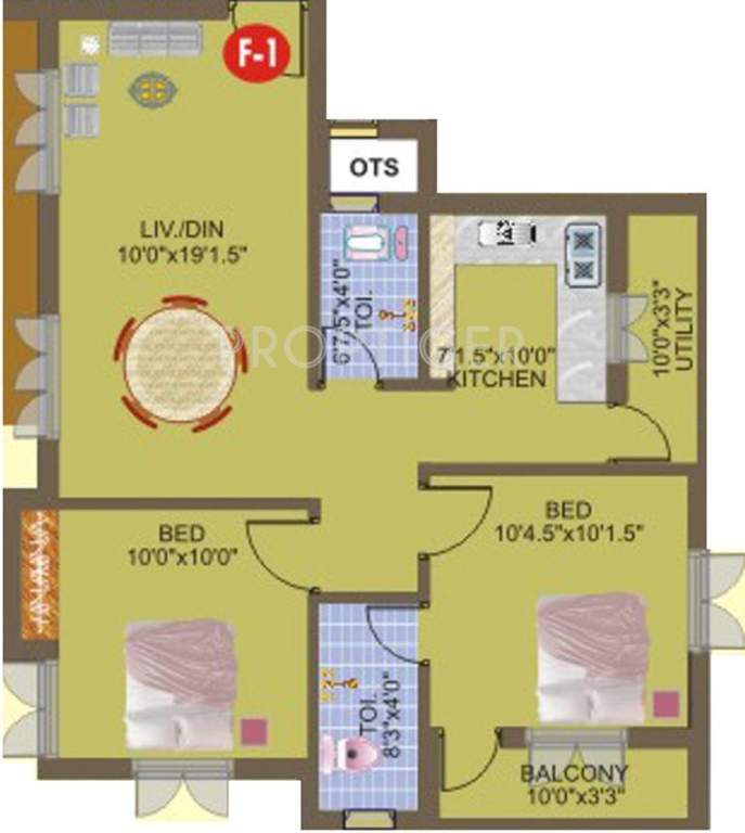 Hi Apoorva (2BHK+2T (781 sq ft) 781 sq ft)