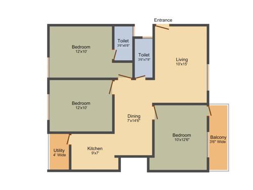 Amigo Sri Sai Acropolis (3BHK+2T (1,179 sq ft) 1179 sq ft) Amigo Sri Sai Acropolis (3BHK+2T (1,179 sq ft) 1179 sq ft)