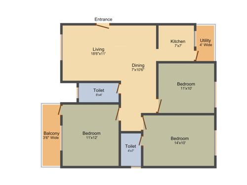 Amigo Sri Sai Acropolis (3BHK+2T (1,206 sq ft) 1206 sq ft) Amigo Sri Sai Acropolis (3BHK+2T (1,206 sq ft) 1206 sq ft)
