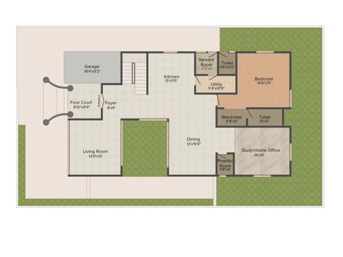 Confident Gold Coast (3BHK+4T (3,000 sq ft) + Study Room 3000 sq ft)