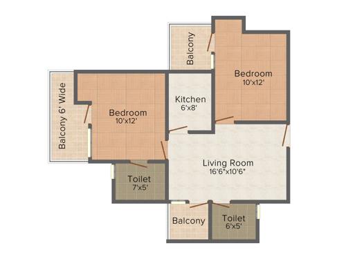 Habitech Panch Tatva (2BHK+2T (940 sq ft) 940 sq ft) Habitech Panch Tatva (2BHK+2T (940 sq ft) 940 sq ft)