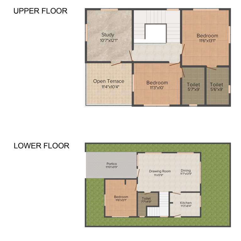 Modi Sunshine Park (3BHK+3T (1,494 sq ft)   Study Room 1494 sq ft)