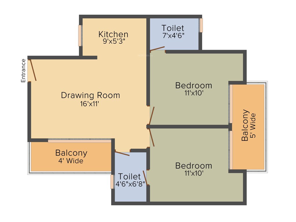 Star Realcon Group Rameshwaram (2BHK+2T (890 sq ft) 890 sq ft)
