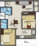 Icon Honey Pool (2BHK+2T (823 sq ft) 823 sq ft) Icon Honey Pool (2BHK+2T (823 sq ft) 823 sq ft)