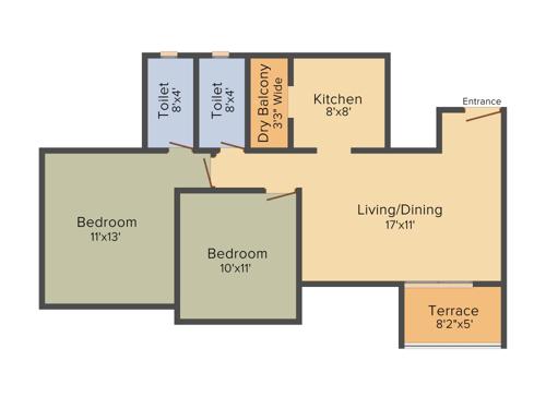 DNV Elite Empire (2BHK+2T (900 sq ft) 900 sq ft)