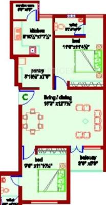 Mehta Park Royal (2BHK+2T (980 sq ft) 980 sq ft)