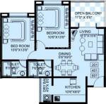Aswani Rose Garden (2BHK+2T (960 sq ft) 960 sq ft)