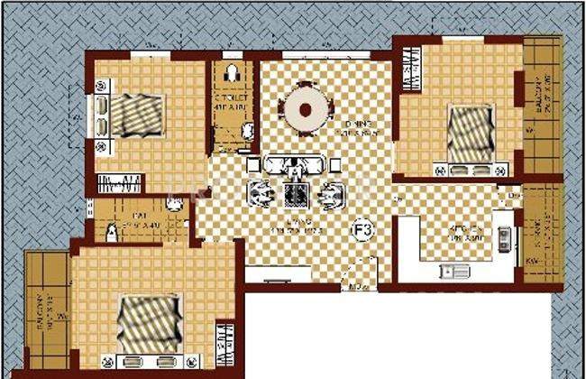 Kay Thendral (3BHK+3T (1,303 sq ft) 1303 sq ft)