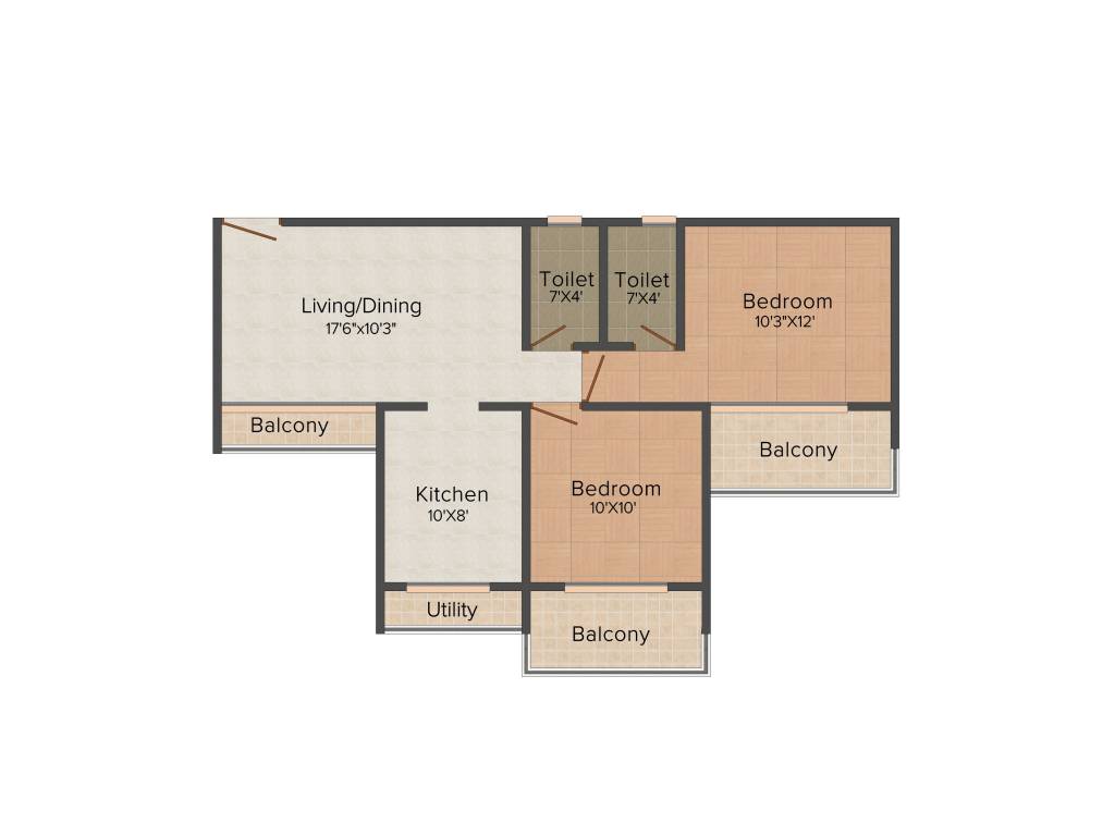 National Marvel (2BHK+2T (1,085 sq ft) 1085 sq ft)