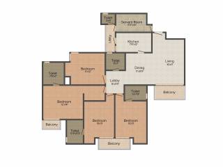 Vipul Lavanya (4BHK+4T (2,225 sq ft) + Servant Room 2225 sq ft) Vipul Lavanya (4BHK+4T (2,225 sq ft) + Servant Room 2225 sq ft)