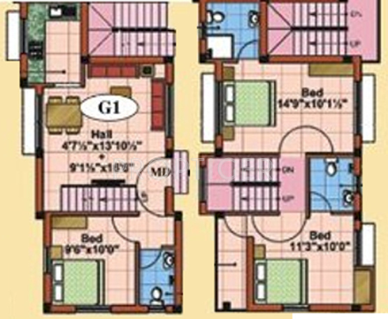 AP Anuditha (3BHK+3T (1,300 sq ft) 1300 sq ft)