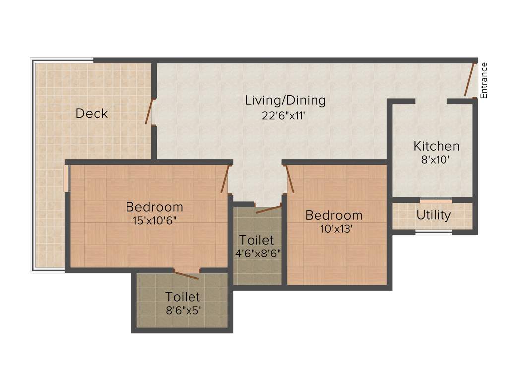Neelam Solstice Phase I (2BHK+2T (1,300 sq ft) 1300 sq ft)