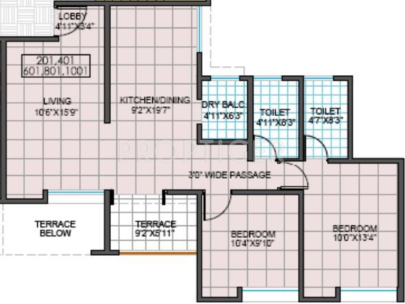 Bandal Orvi D Building (2BHK+2T (1,079 sq ft) 1079 sq ft)