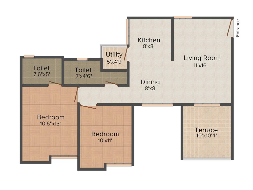 Reelicon Alpine Ridge (2BHK+2T (1,048 sq ft) 1048 sq ft)