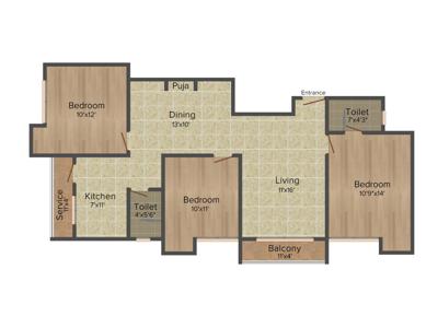 Pushkar Sree Nivas (3BHK+2T (1,245 sq ft) 1245 sq ft) Pushkar Sree Nivas (3BHK+2T (1,245 sq ft) 1245 sq ft)