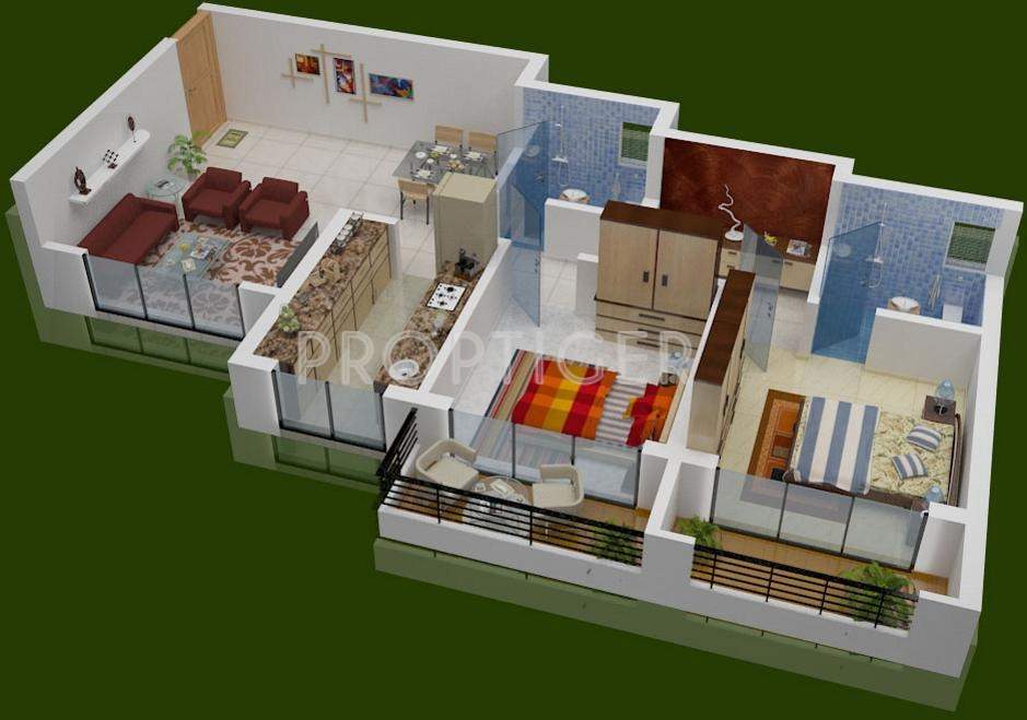 Stalwart UshaKiran Residency (2BHK+2T (1,085 sq ft) 1085 sq ft)