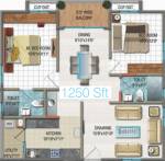 Cybercity Rainbow Vistas Rock Garden (2BHK+2T (1,250 sq ft) 1250 sq ft)