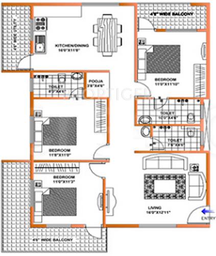 Shanders Splendour (3BHK+3T (1,450 sq ft) 1450 sq ft)
