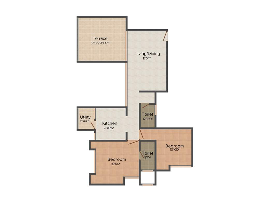 Bhujbal Vatika Homes (2BHK+2T (1,088 sq ft) 1088 sq ft)