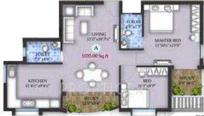 Ranga Chitra (2BHK+2T (1,035 sq ft) 1035 sq ft)