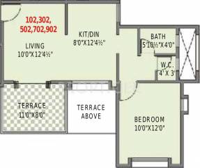Vyas Whispering Wind Phase II (1BHK+1T (604 sq ft) 604 sq ft) Vyas Whispering Wind Phase II (1BHK+1T (604 sq ft) 604 sq ft)