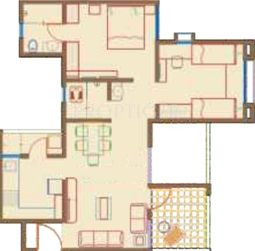 Viva Sarovar (2BHK+2T (915 sq ft) 915 sq ft)