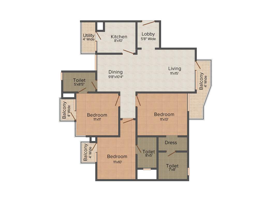 Shiv The Ozone Park (3BHK+3T (1,480 sq ft) 1480 sq ft)