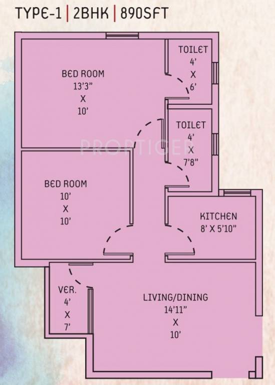 Orchid Lavanya (2BHK+2T (890 sq ft) 890 sq ft) Orchid Lavanya (2BHK+2T (890 sq ft) 890 sq ft)