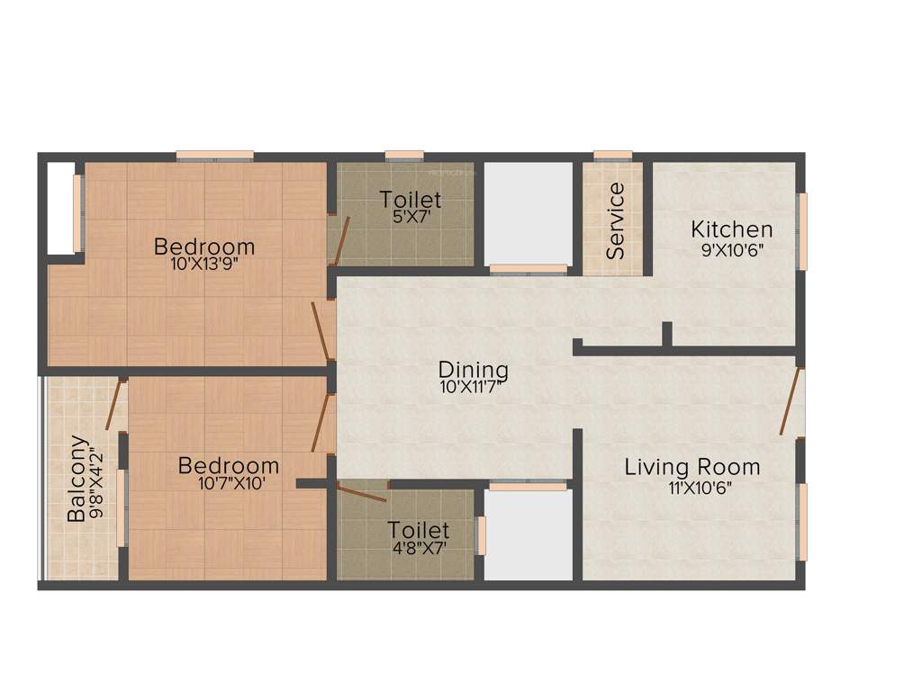 Rajparis Ram Nivas (2BHK+2T (945 sq ft) 945 sq ft)