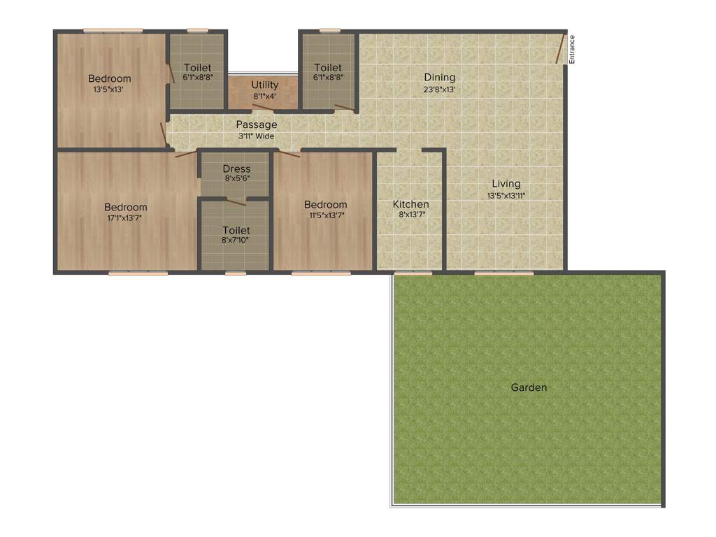 Ideal Ideal Exotica (3BHK+3T (2,400 sq ft) 2400 sq ft)