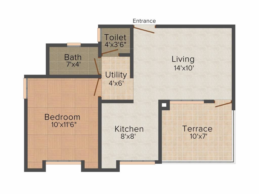 Pate Developers Balark Arcadia 1BHK+1T (600 sq ft) Pate Developers Balark Arcadia 1BHK+1T (600 sq ft)