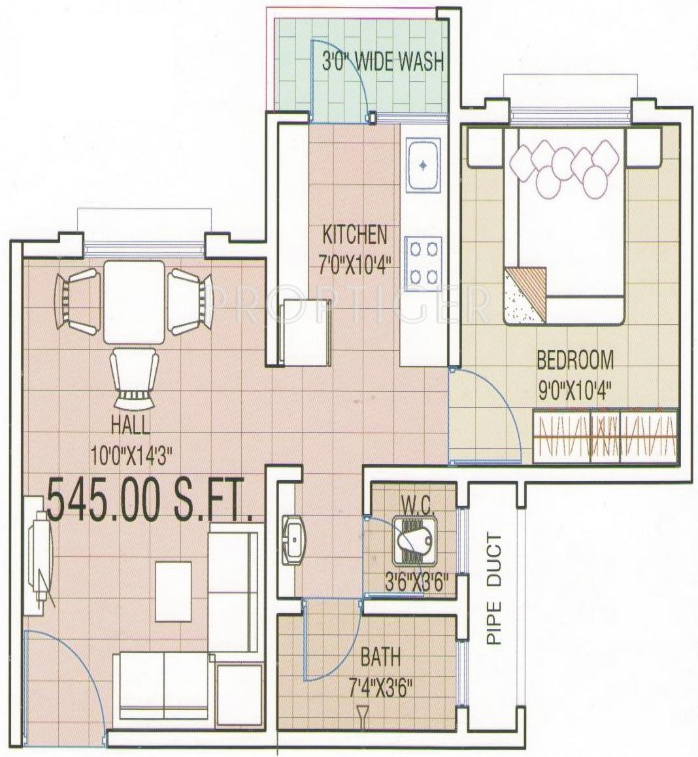 Ostwal Wonder City (1BHK+1T (545 sq ft) 545 sq ft) Ostwal Wonder City (1BHK+1T (545 sq ft) 545 sq ft)