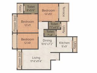 Mahaavir Universal Darpan 3BHK+3T (1,585 sq ft) Mahaavir Universal Darpan 3BHK+3T (1,585 sq ft)