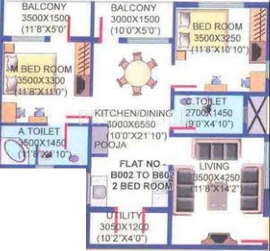 GM Property Developers Orchid (2BHK+2T (1,126 sq ft)   Pooja Room 1126 sq ft)