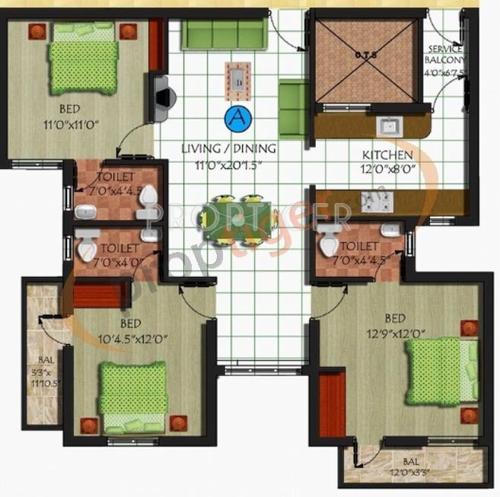 India Anbu Colony (3BHK+3T (1,325 sq ft) 1325 sq ft)