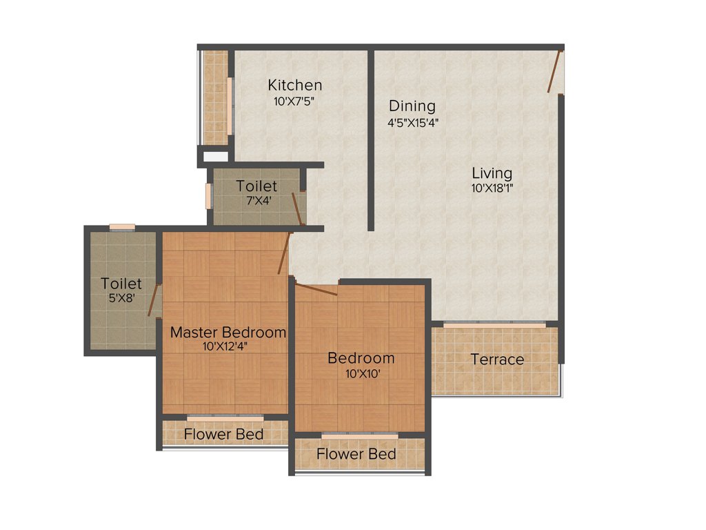 Moraj Riverside Park (2BHK+2T (1,080 sq ft) 1080 sq ft)